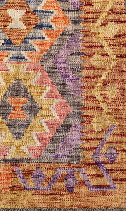 Uzbek Kilim Handwoven Tribal Rug, J80170