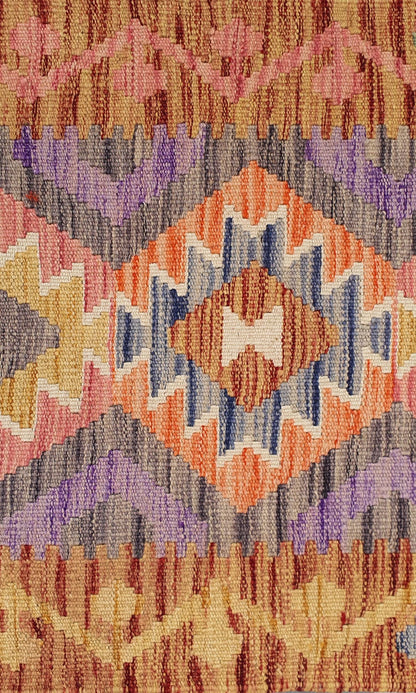 Uzbek Kilim Handwoven Tribal Rug, J80170