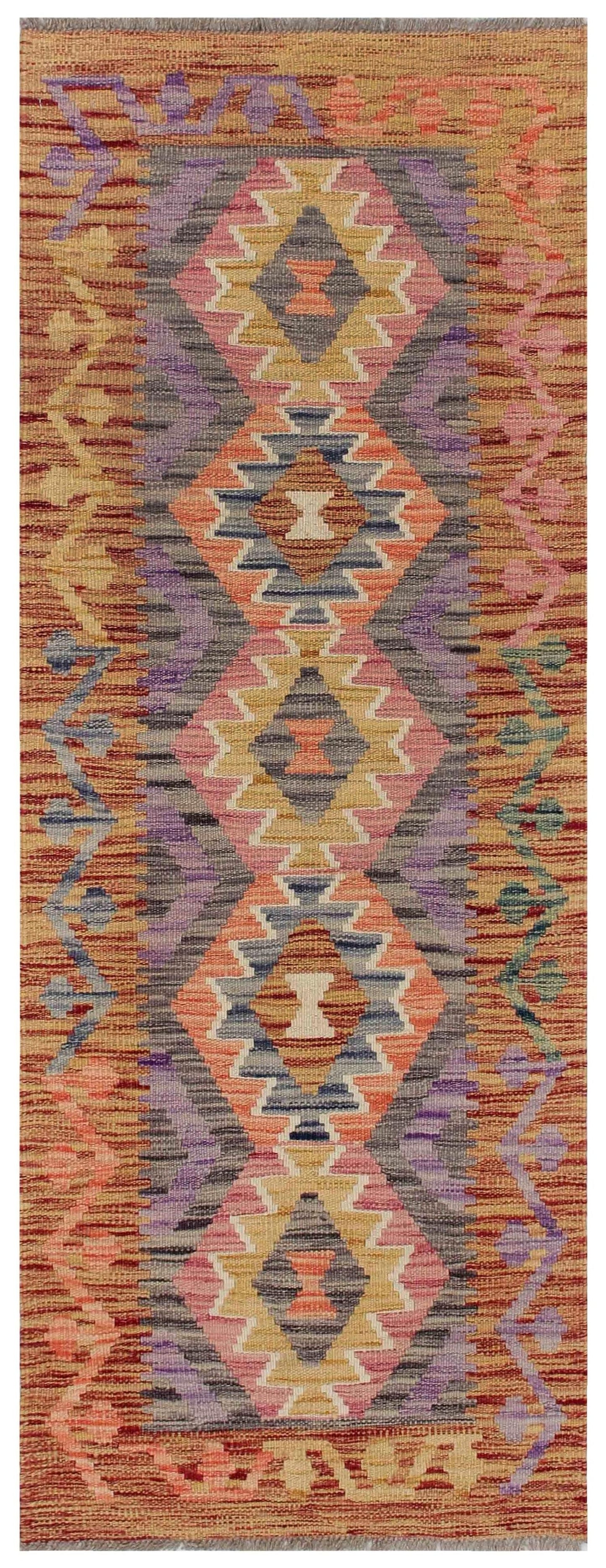 Uzbek Kilim Handwoven Tribal Rug