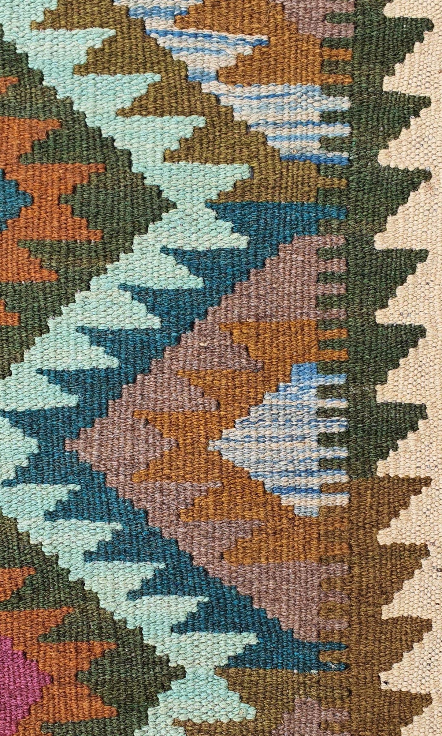 Uzbek Kilim Handwoven Tribal Rug, J80171