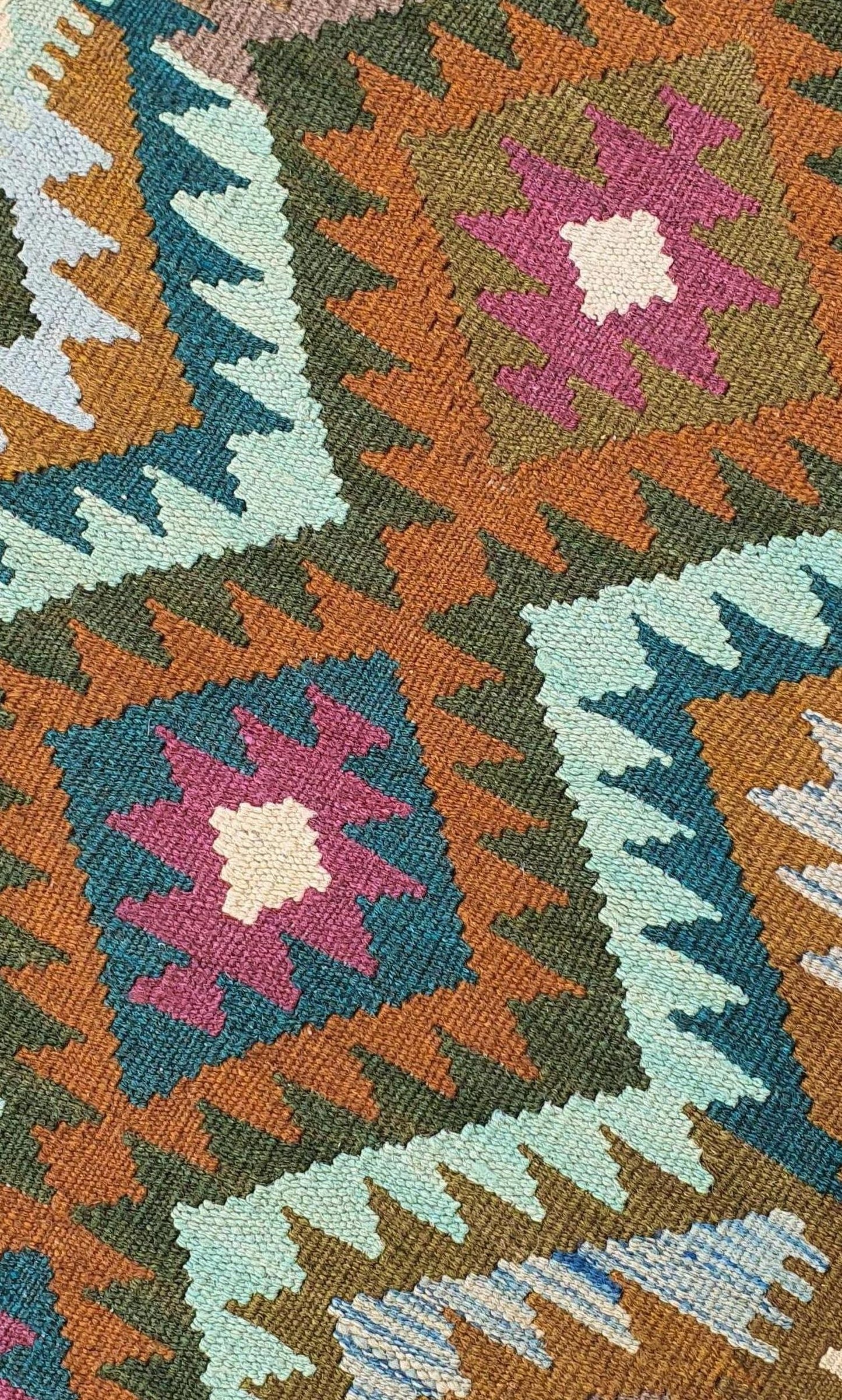 Uzbek Kilim Handwoven Tribal Rug, J80171