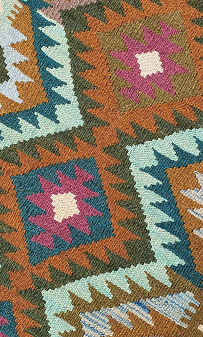Uzbek Kilim Handwoven Tribal Rug, J80171