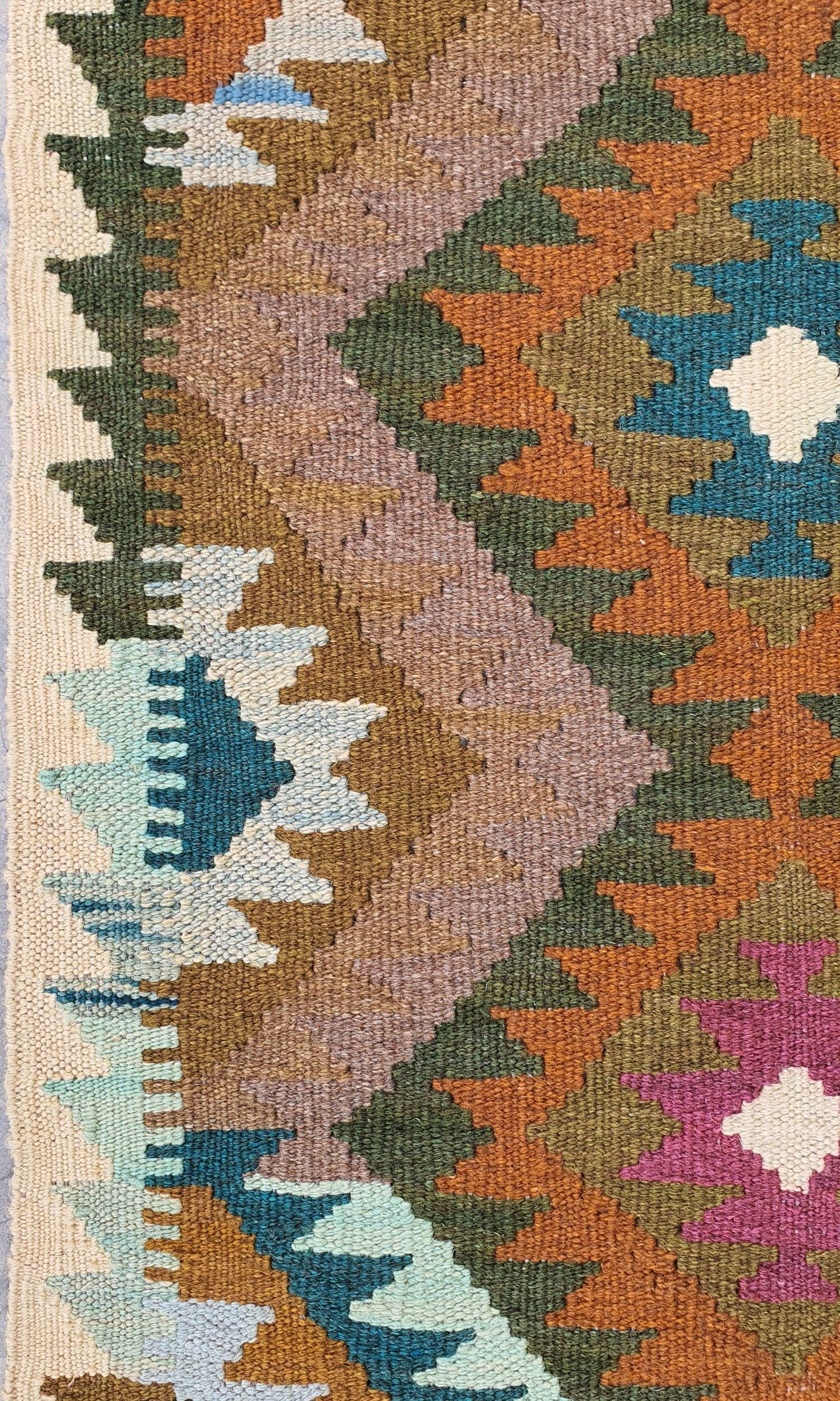 Uzbek Kilim Handwoven Tribal Rug, J80171
