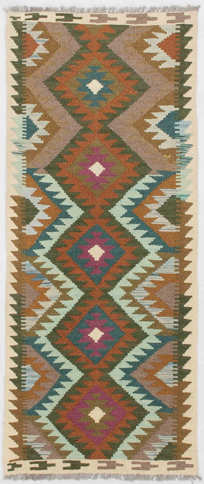 Uzbek Kilim Handwoven Tribal Rug
