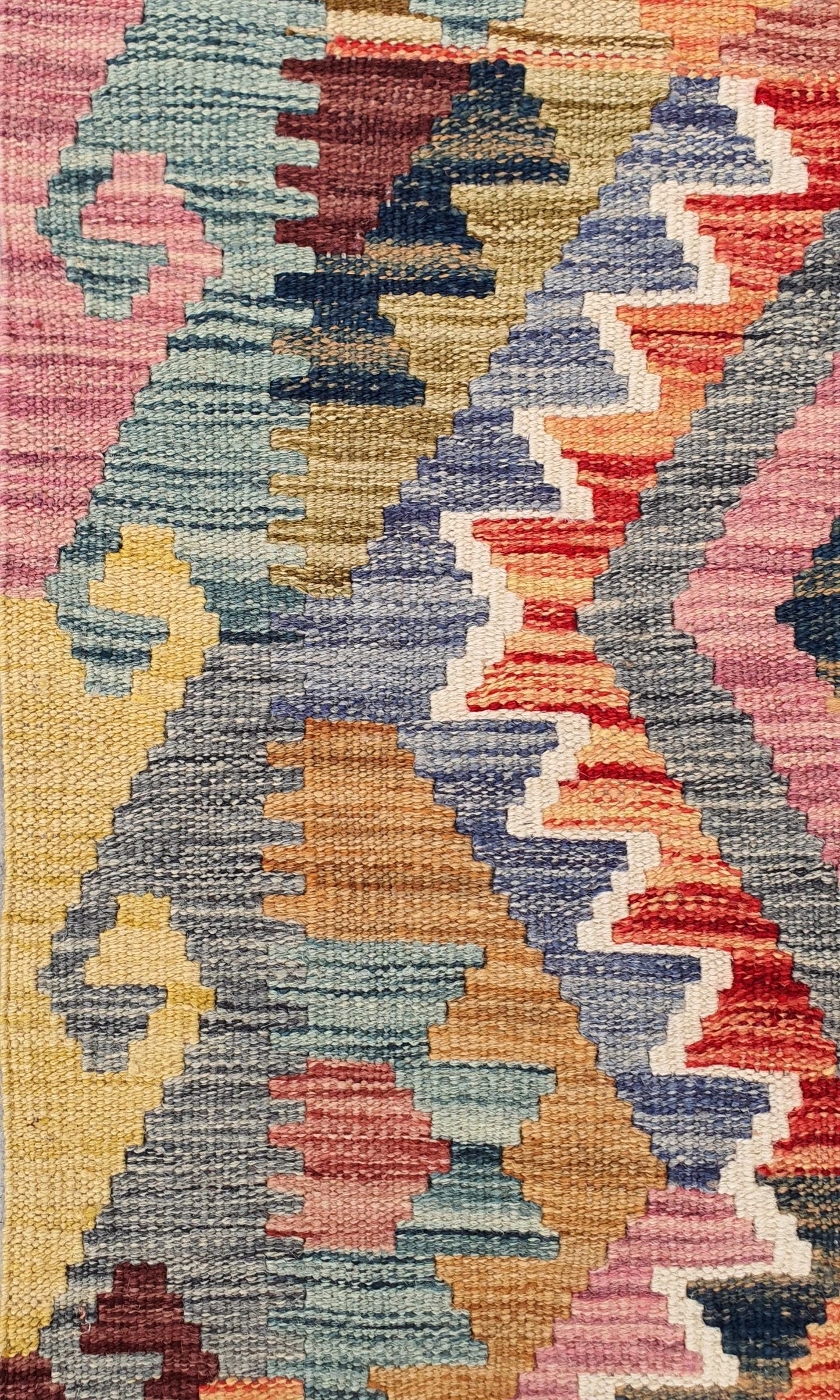 Uzbek Kilim Handwoven Tribal Rug, J80172