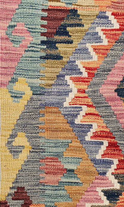Uzbek Kilim Handwoven Tribal Rug, J80172