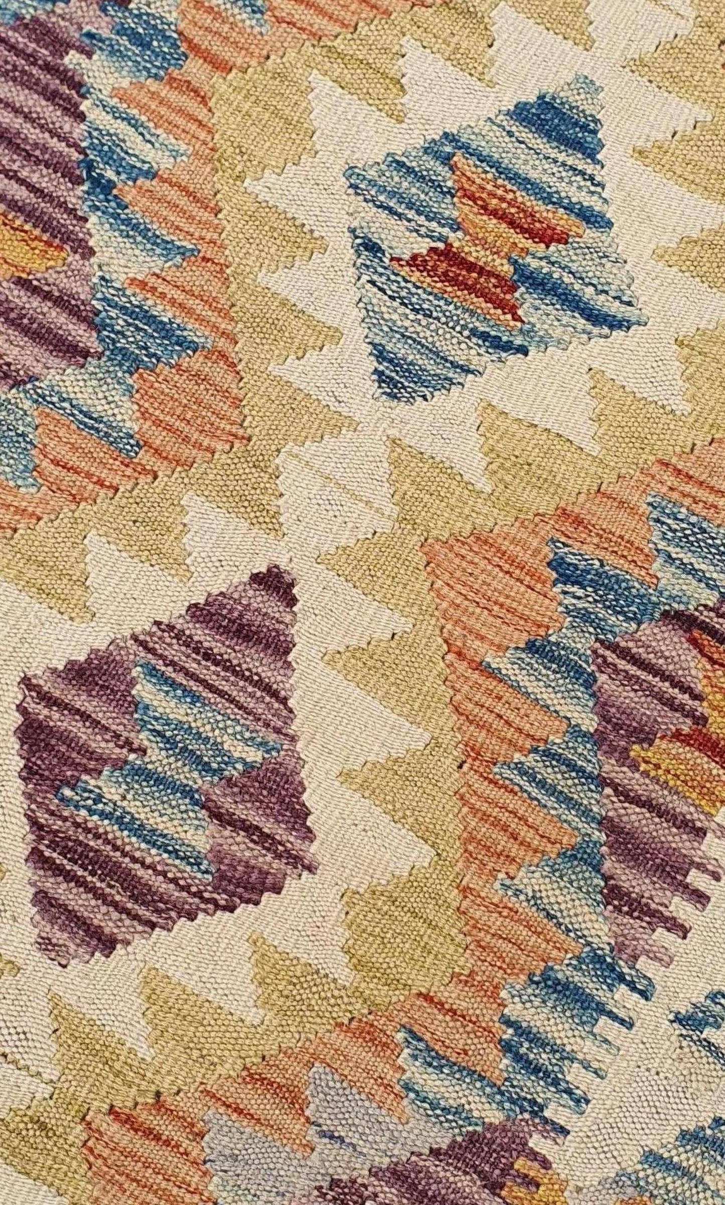 Uzbek Kilim Handwoven Tribal Rug, J80173