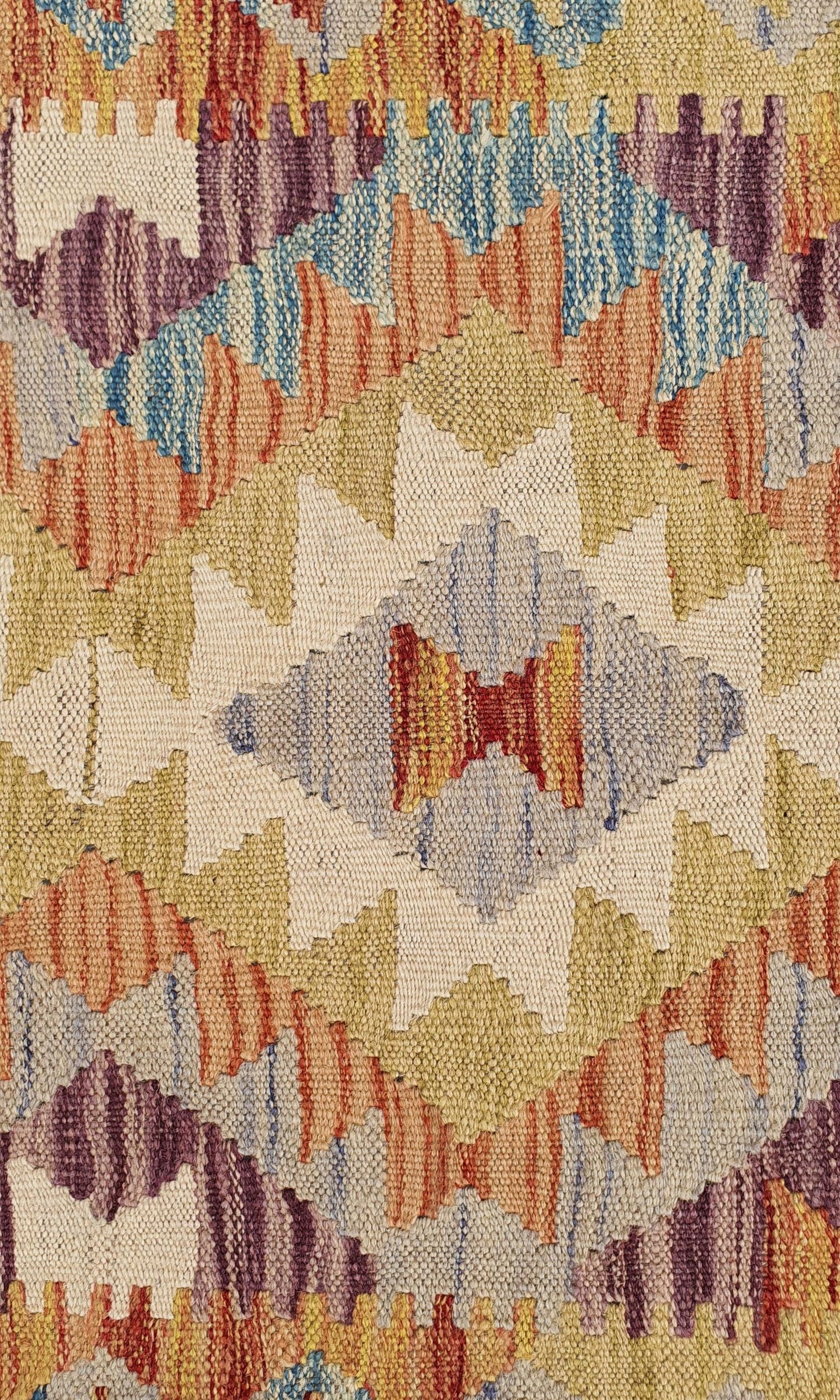 Uzbek Kilim Handwoven Tribal Rug, J80173