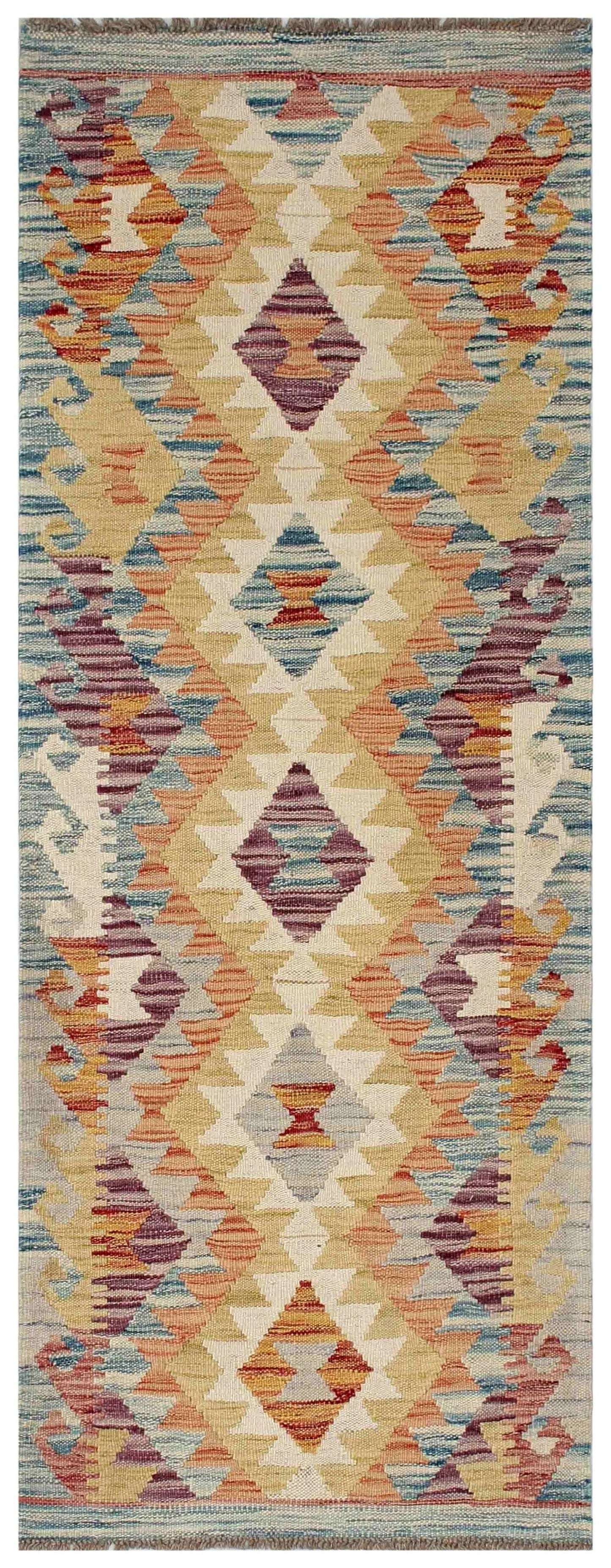 Uzbek Kilim Handwoven Tribal Rug