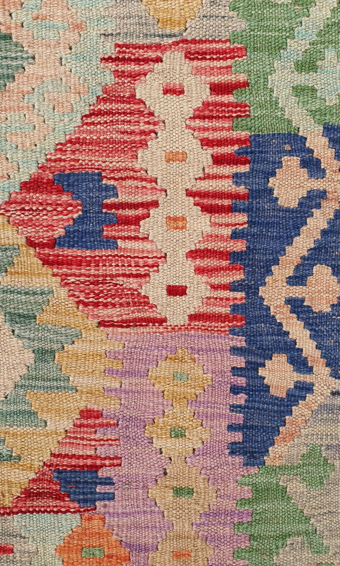 Uzbek Kilim Handwoven Tribal Rug, J80174
