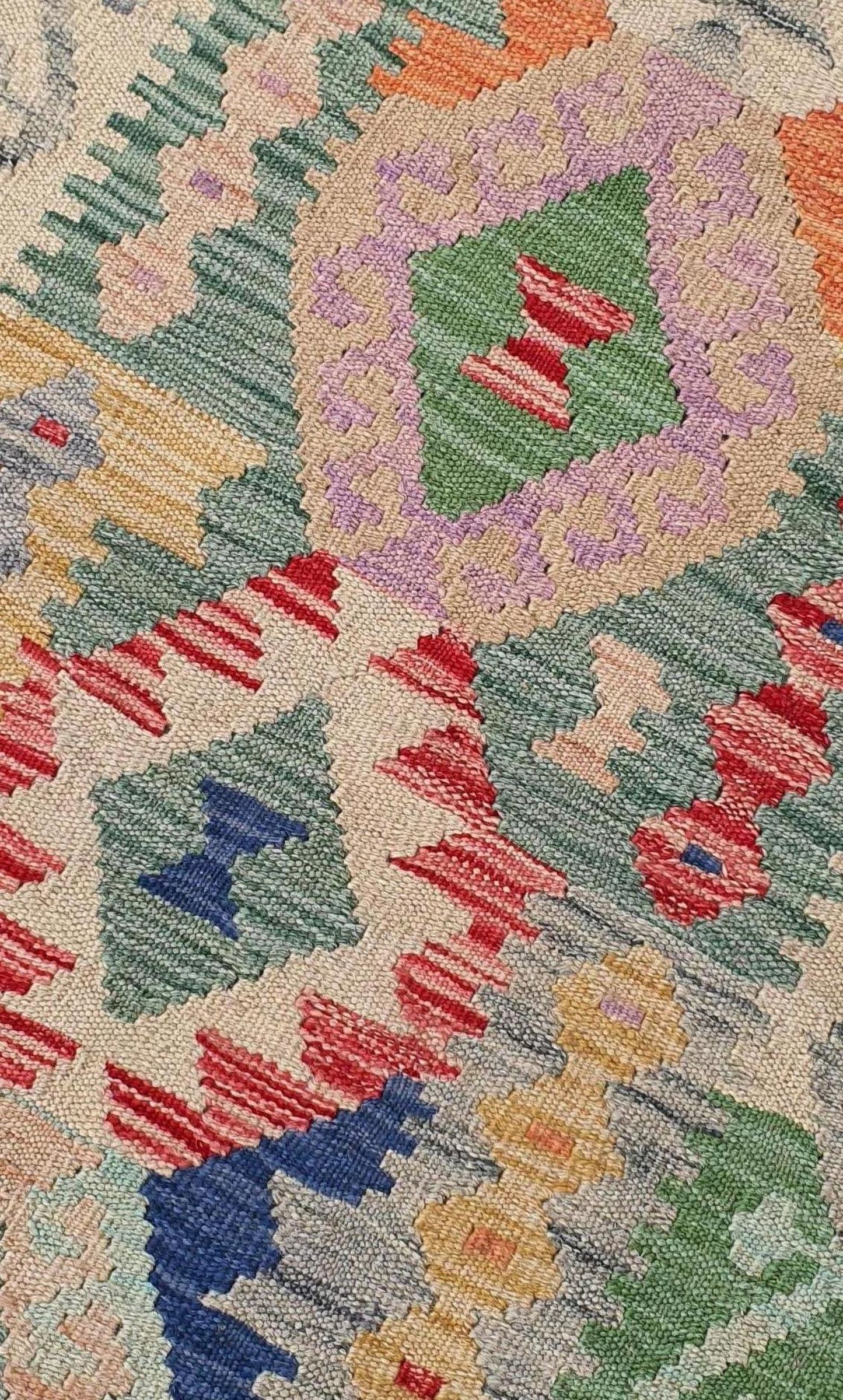 Uzbek Kilim Handwoven Tribal Rug, J80174