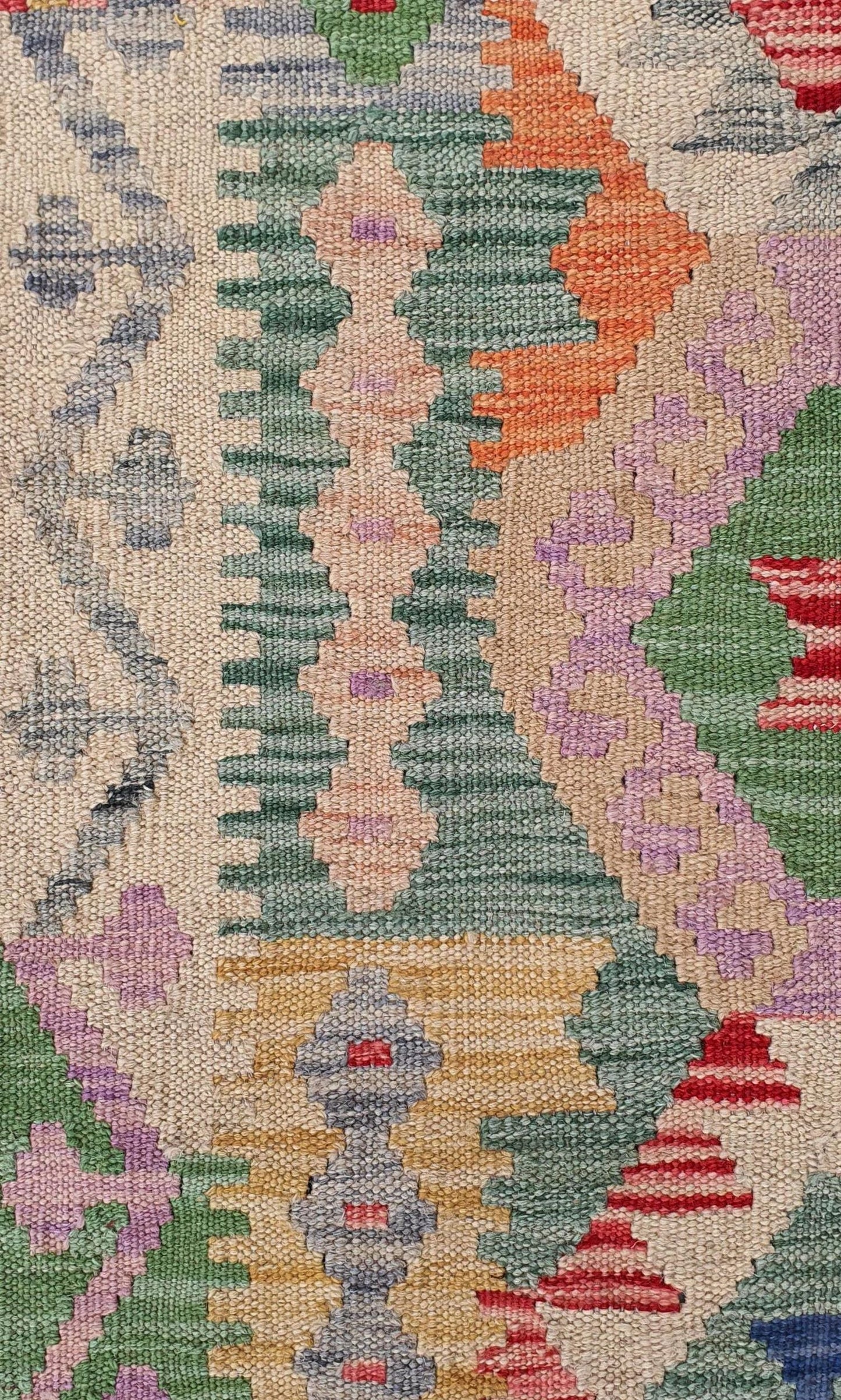 Uzbek Kilim Handwoven Tribal Rug, J80174