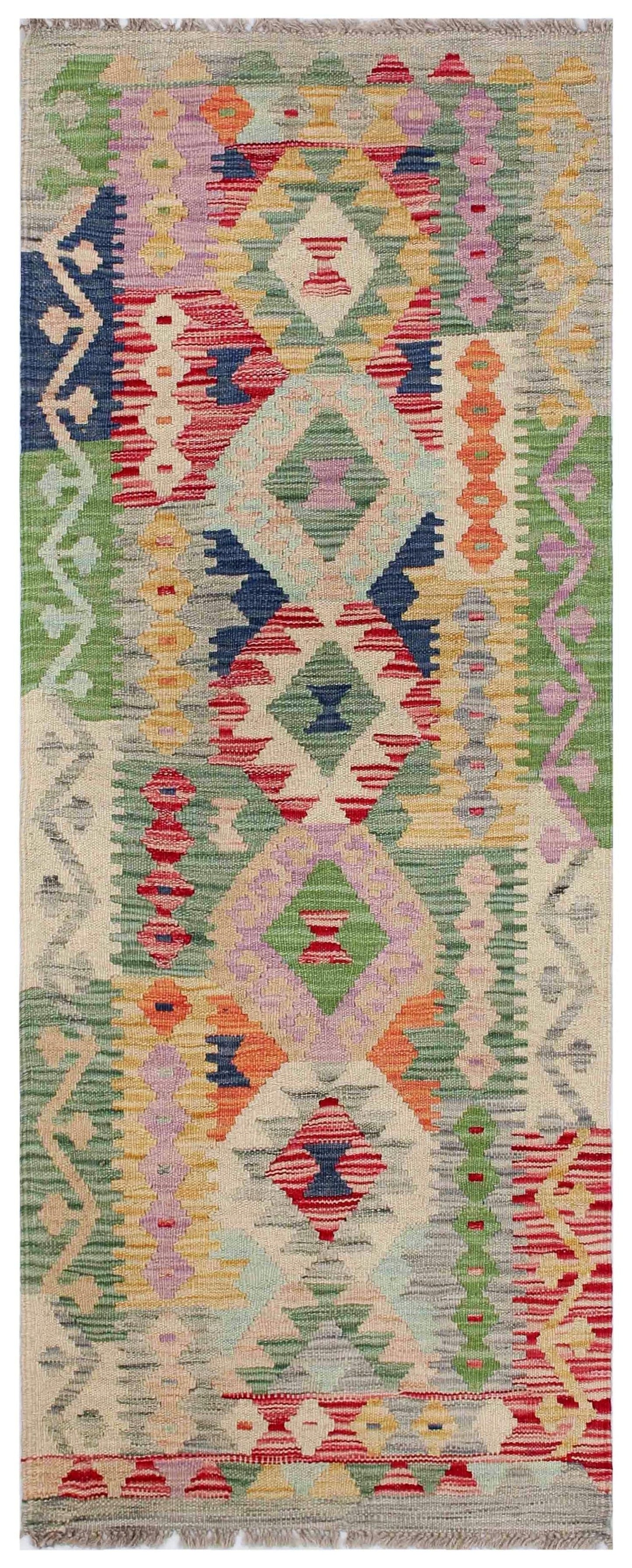 Uzbek Kilim Handwoven Tribal Rug