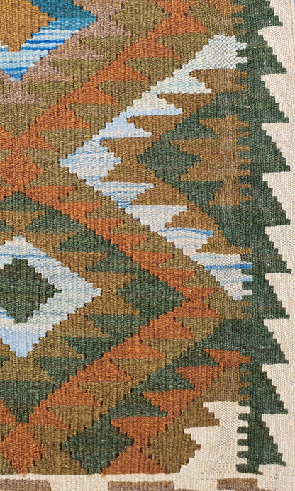 Uzbek Kilim Handwoven Tribal Rug, J80175