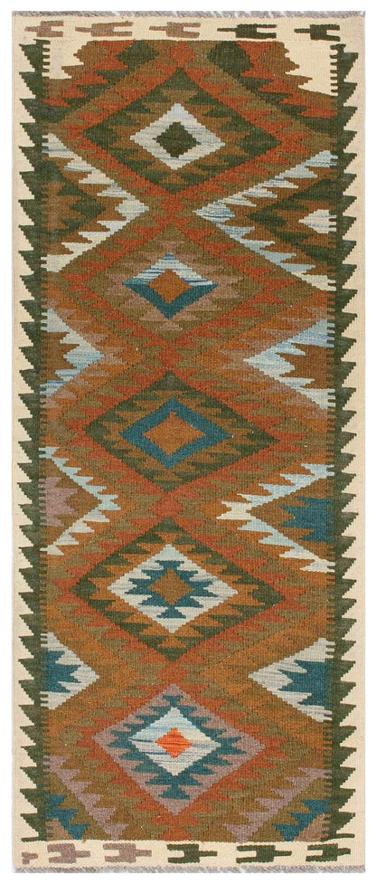 Uzbek Kilim Handwoven Tribal Rug
