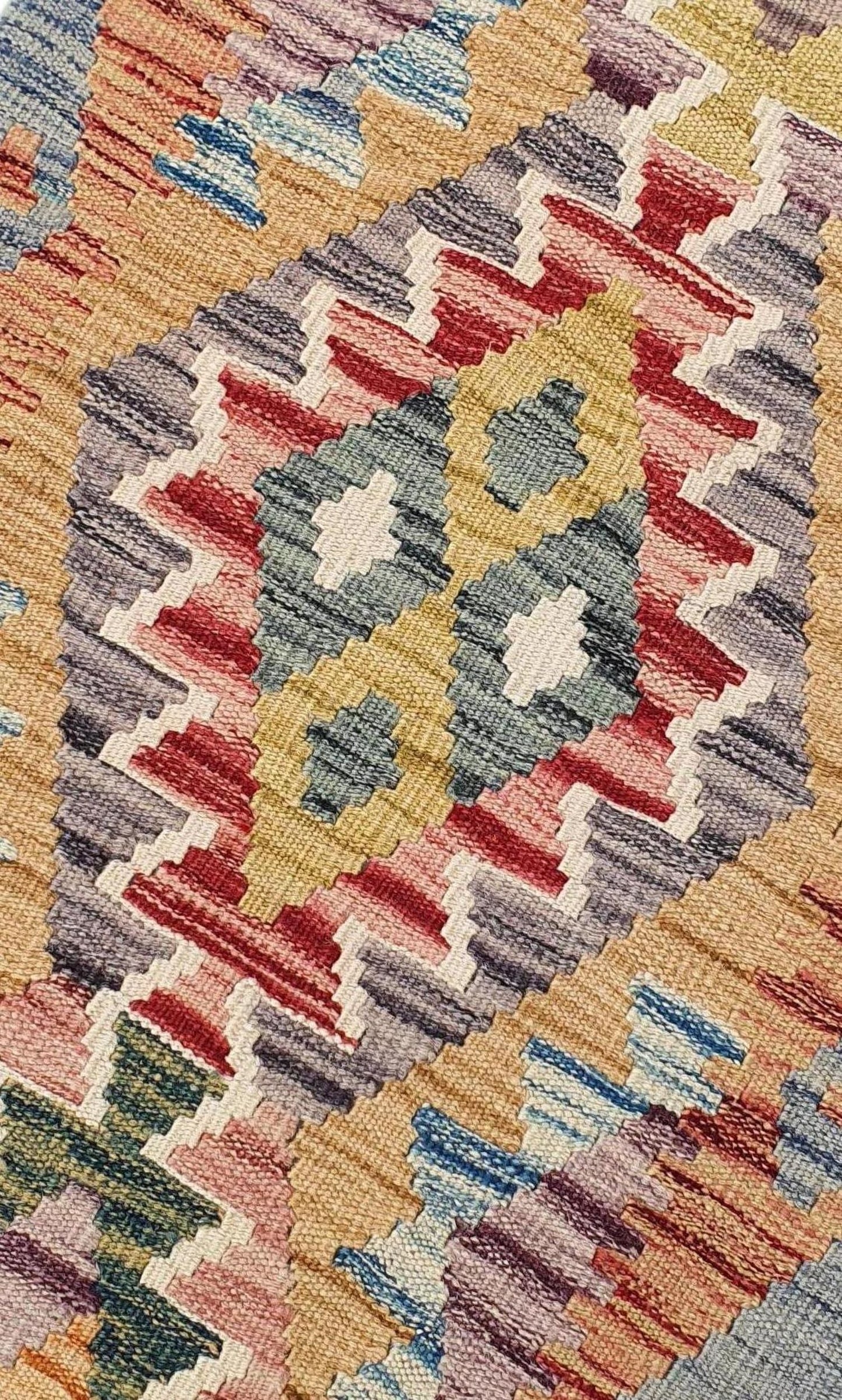 Uzbek Kilim Handwoven Tribal Rug, J80177