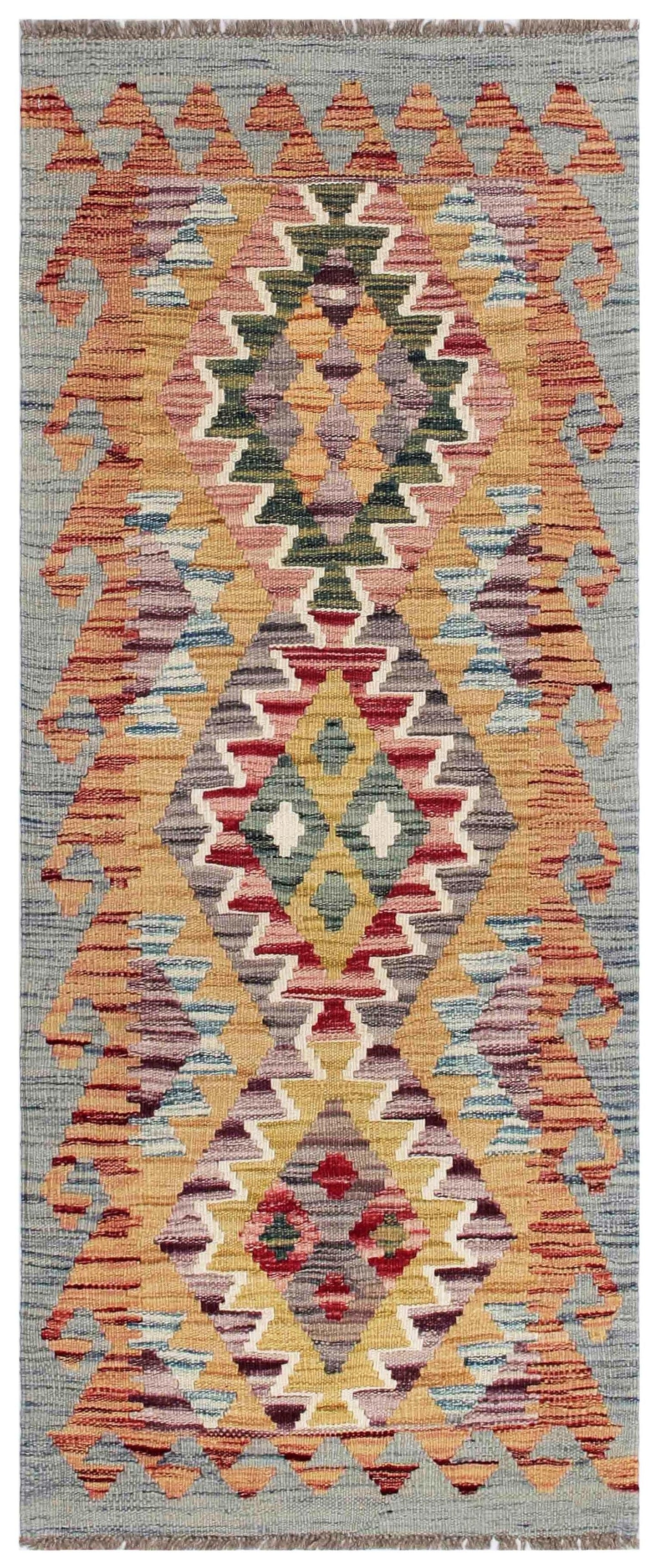 Uzbek Kilim Handwoven Tribal Rug