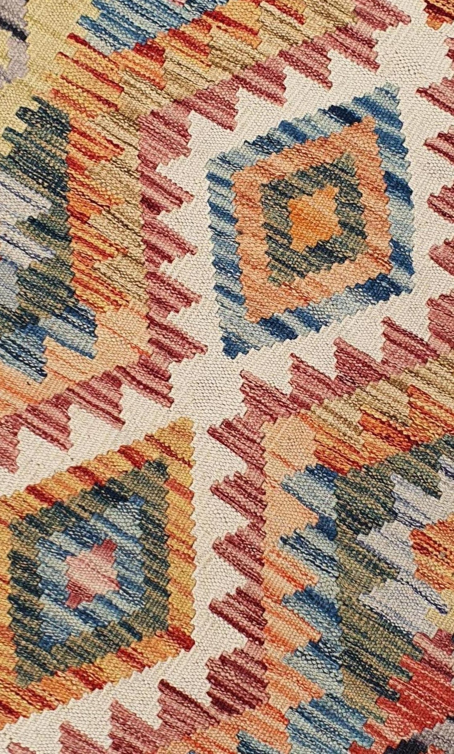 Uzbek Kilim Handwoven Tribal Rug, J80178