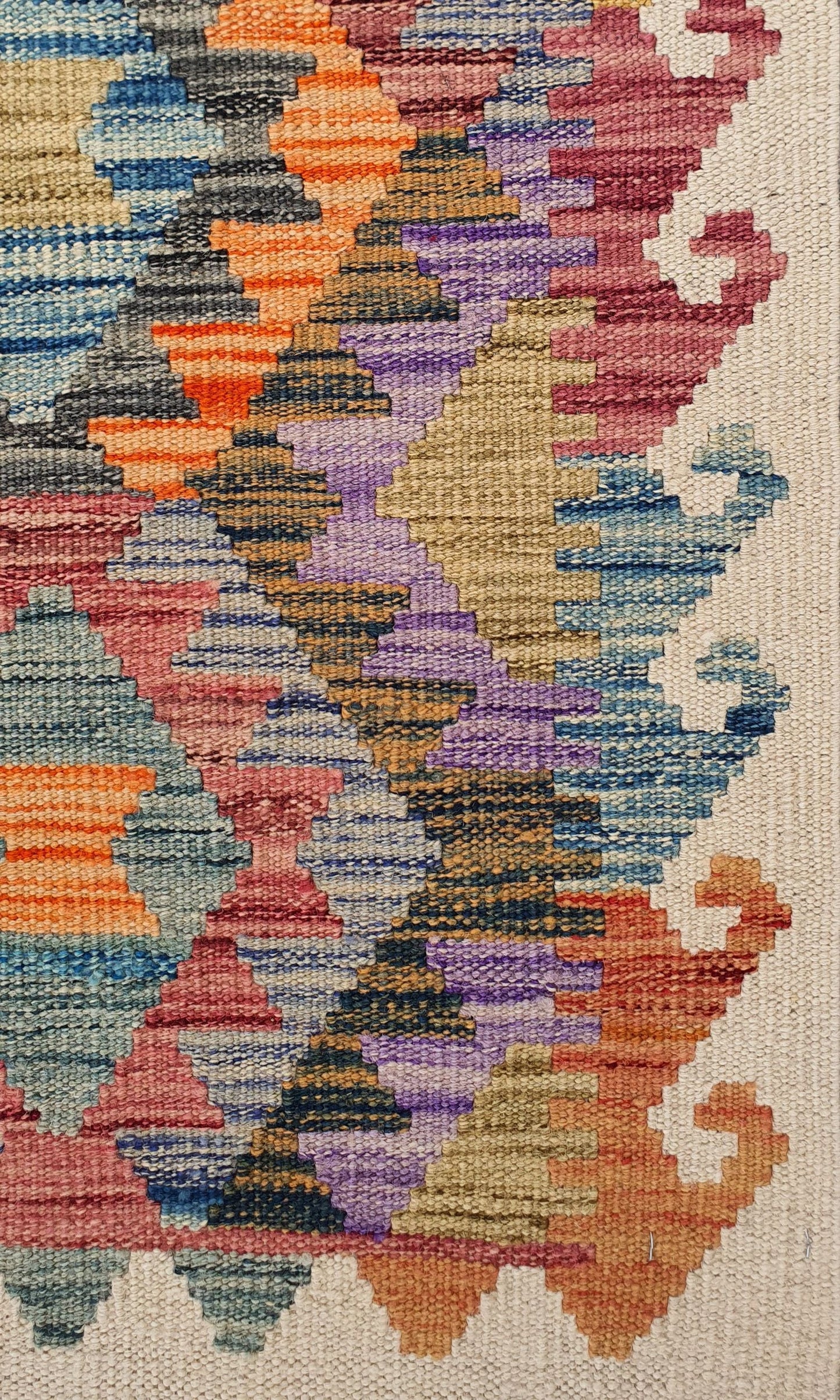 Uzbek Kilim Handwoven Tribal Rug, J80179