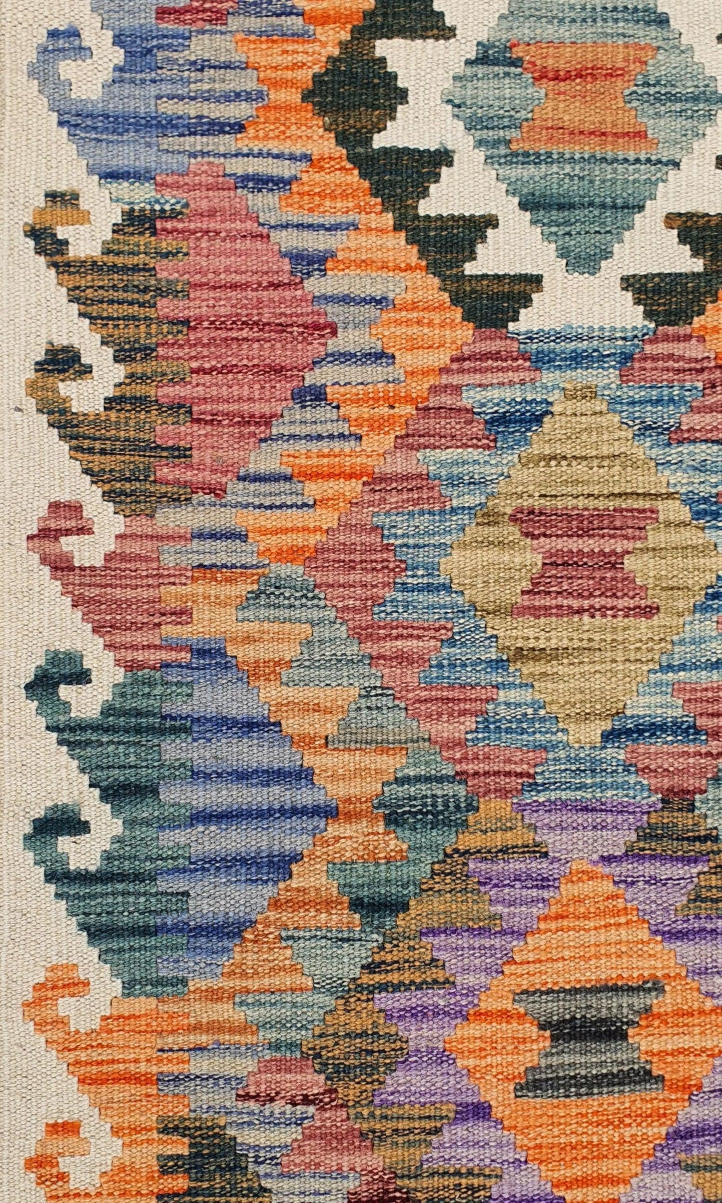 Uzbek Kilim Handwoven Tribal Rug, J80179