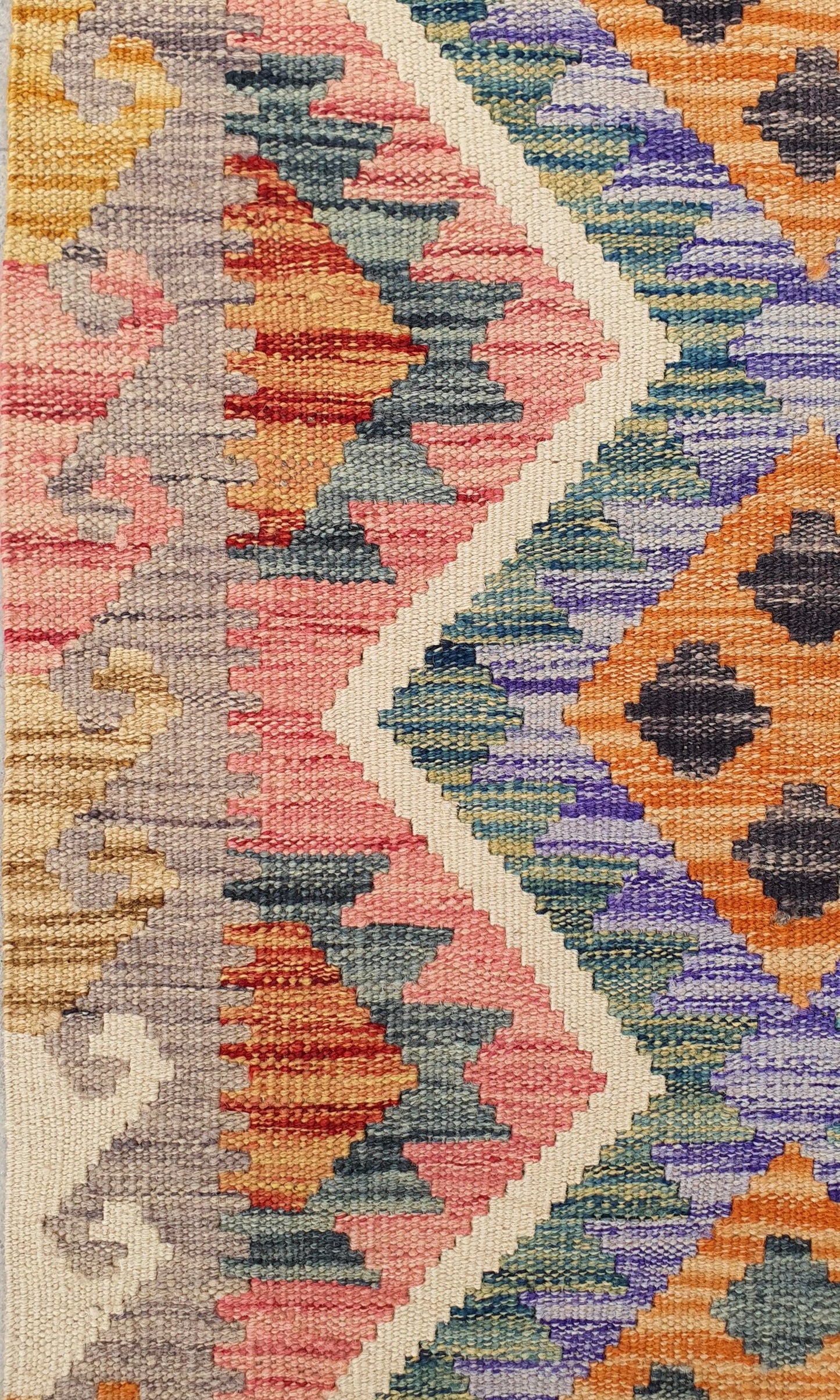 Uzbek Kilim Handwoven Tribal Rug, J80180