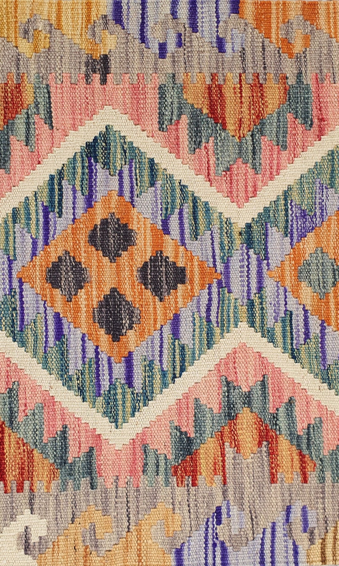Uzbek Kilim Handwoven Tribal Rug, J80180