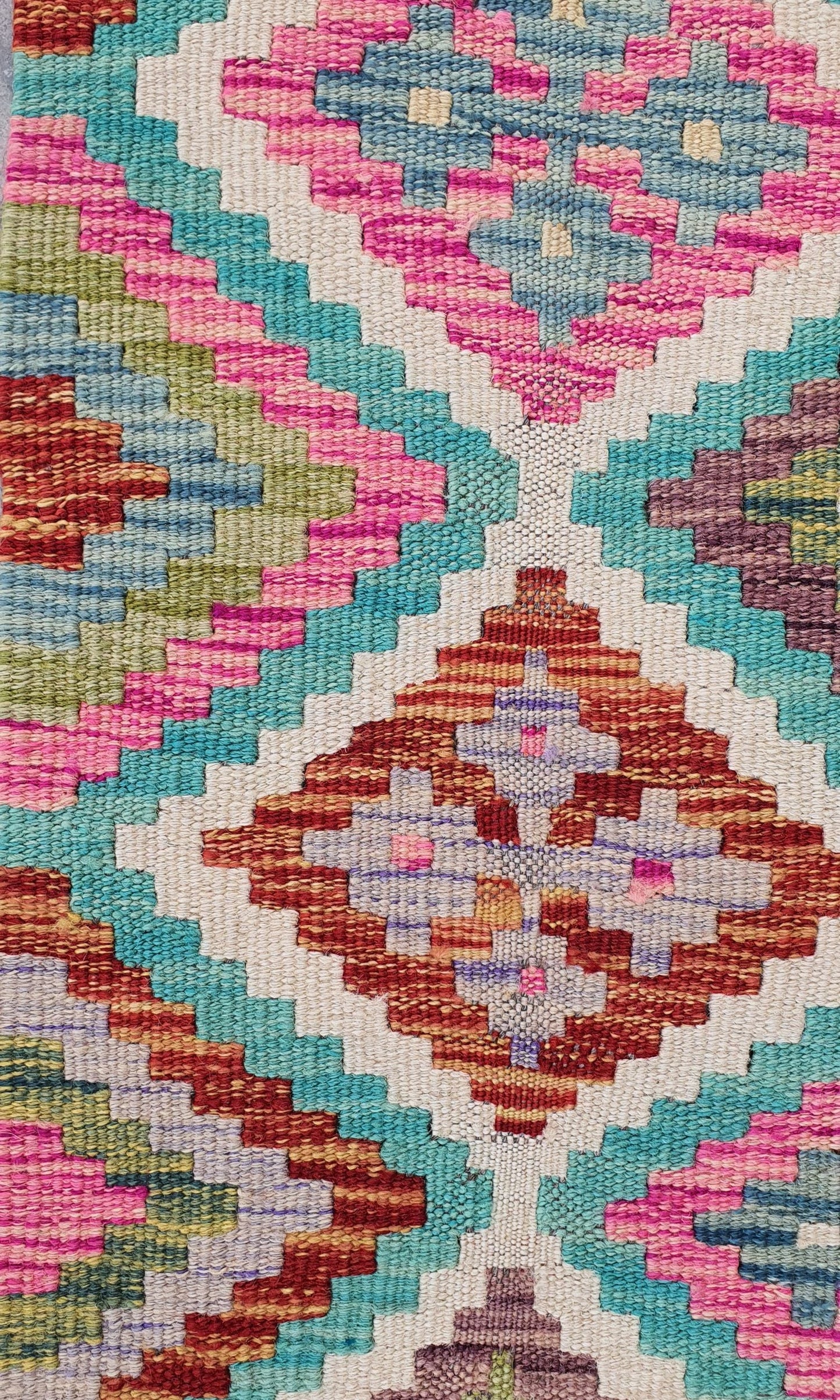 Uzbek Kilim Handwoven Tribal Rug, J80181