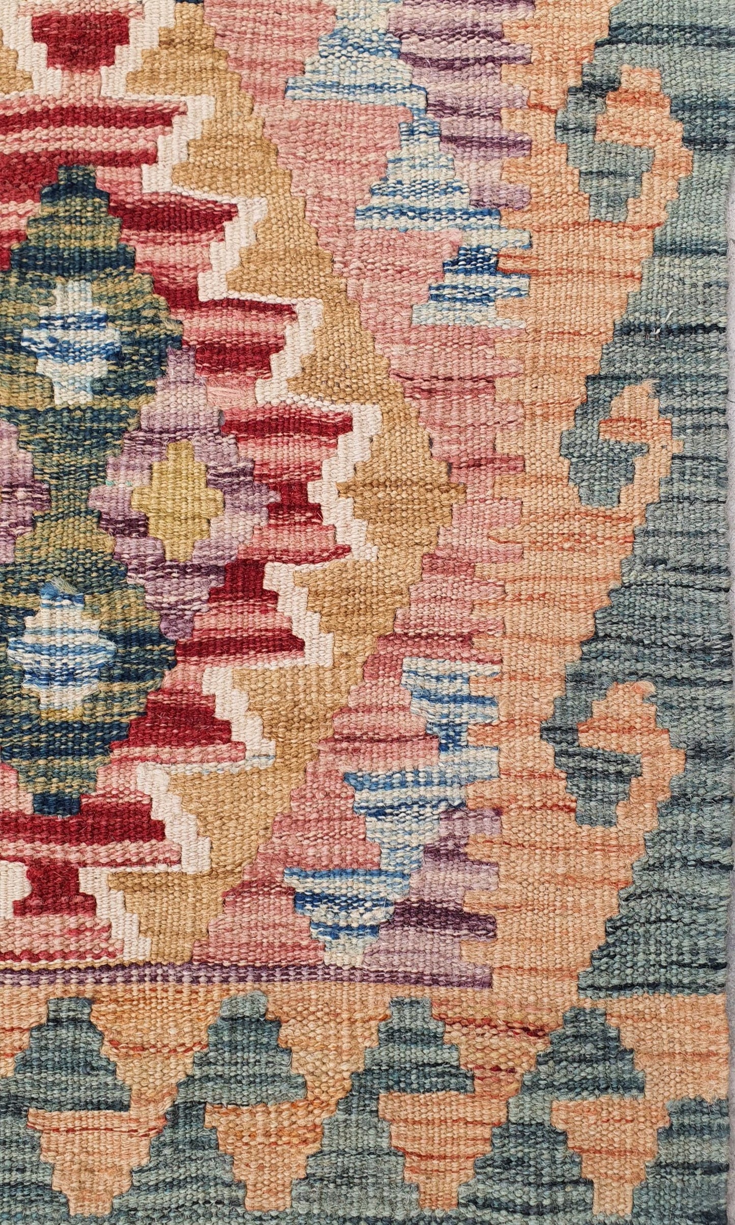 Uzbek Kilim Handwoven Tribal Rug, J80182