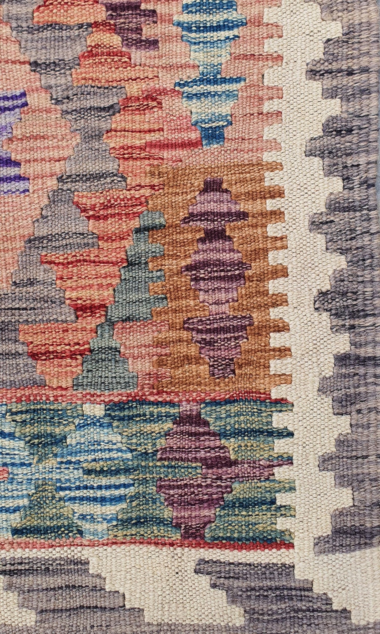 Uzbek Kilim Handwoven Tribal Rug, J80183