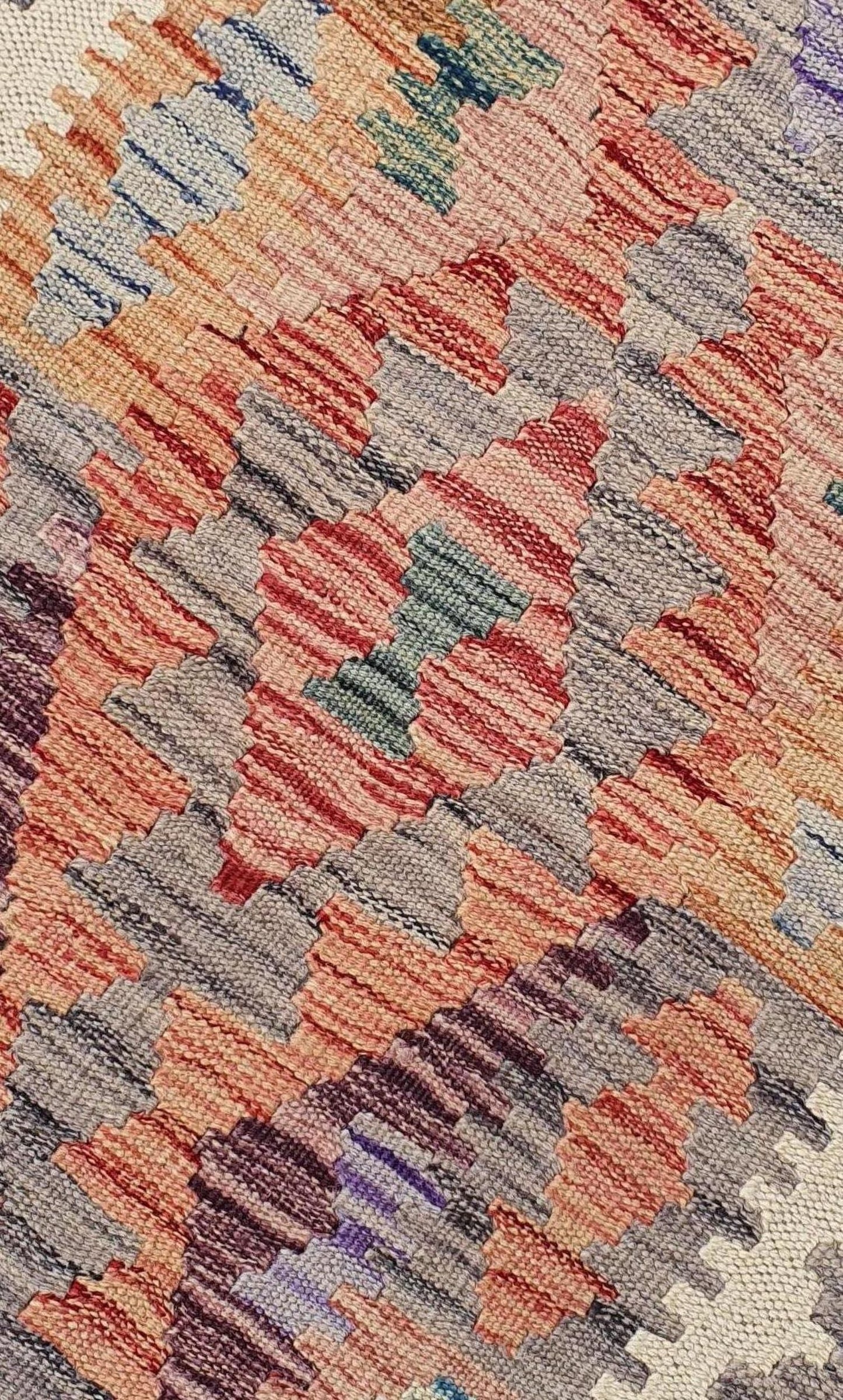Uzbek Kilim Handwoven Tribal Rug, J80183