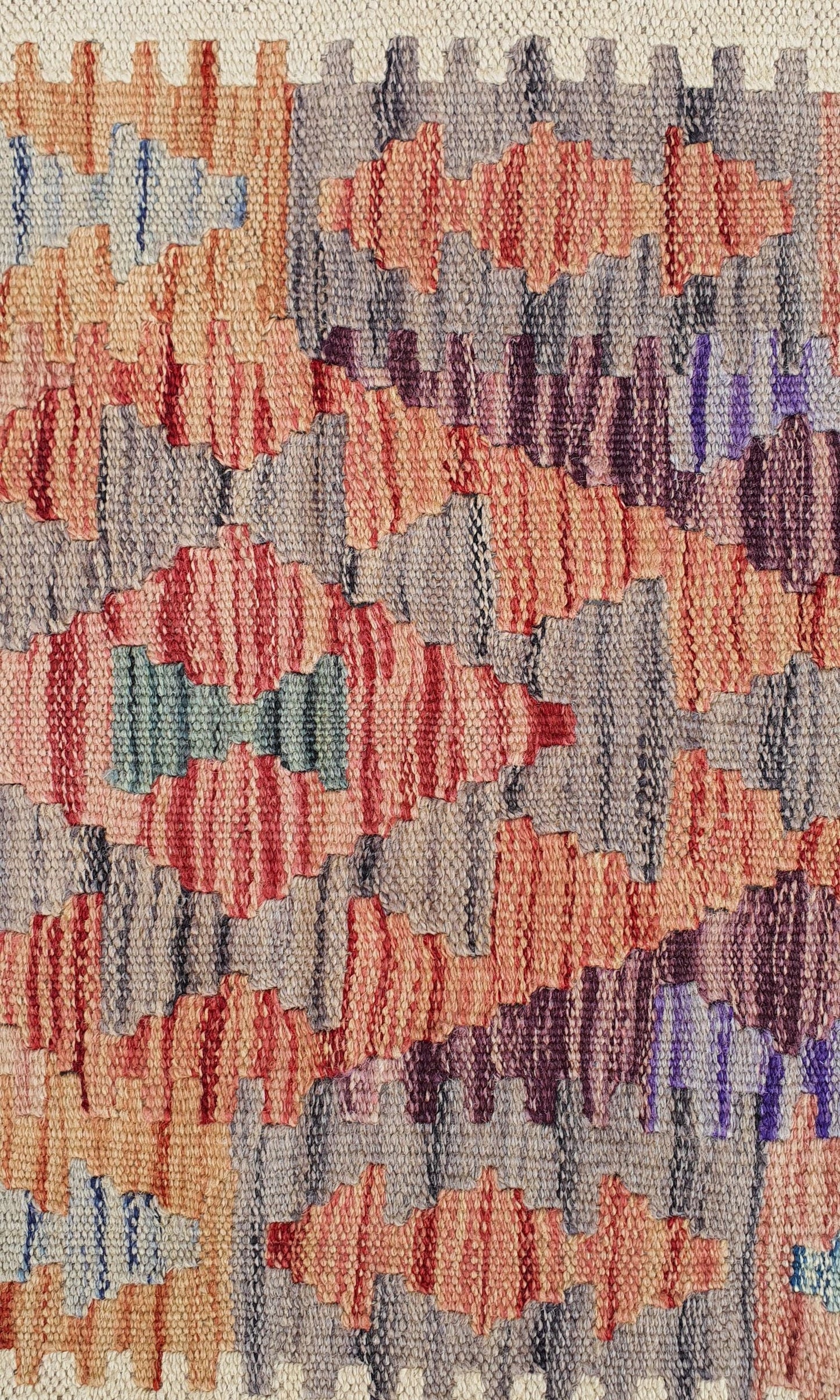 Uzbek Kilim Handwoven Tribal Rug, J80183