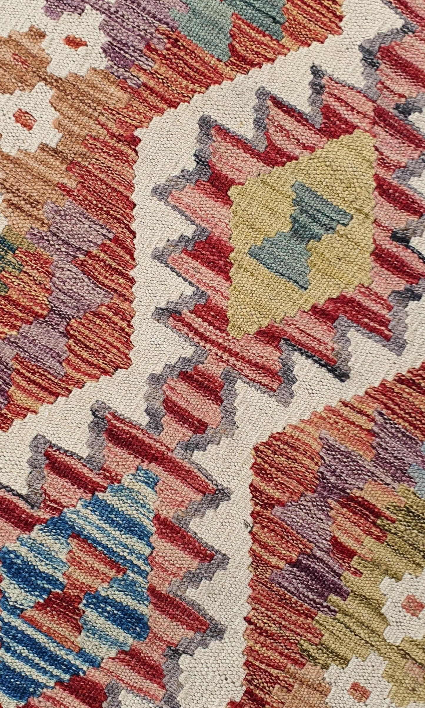 Uzbek Kilim Handwoven Tribal Rug, J80184