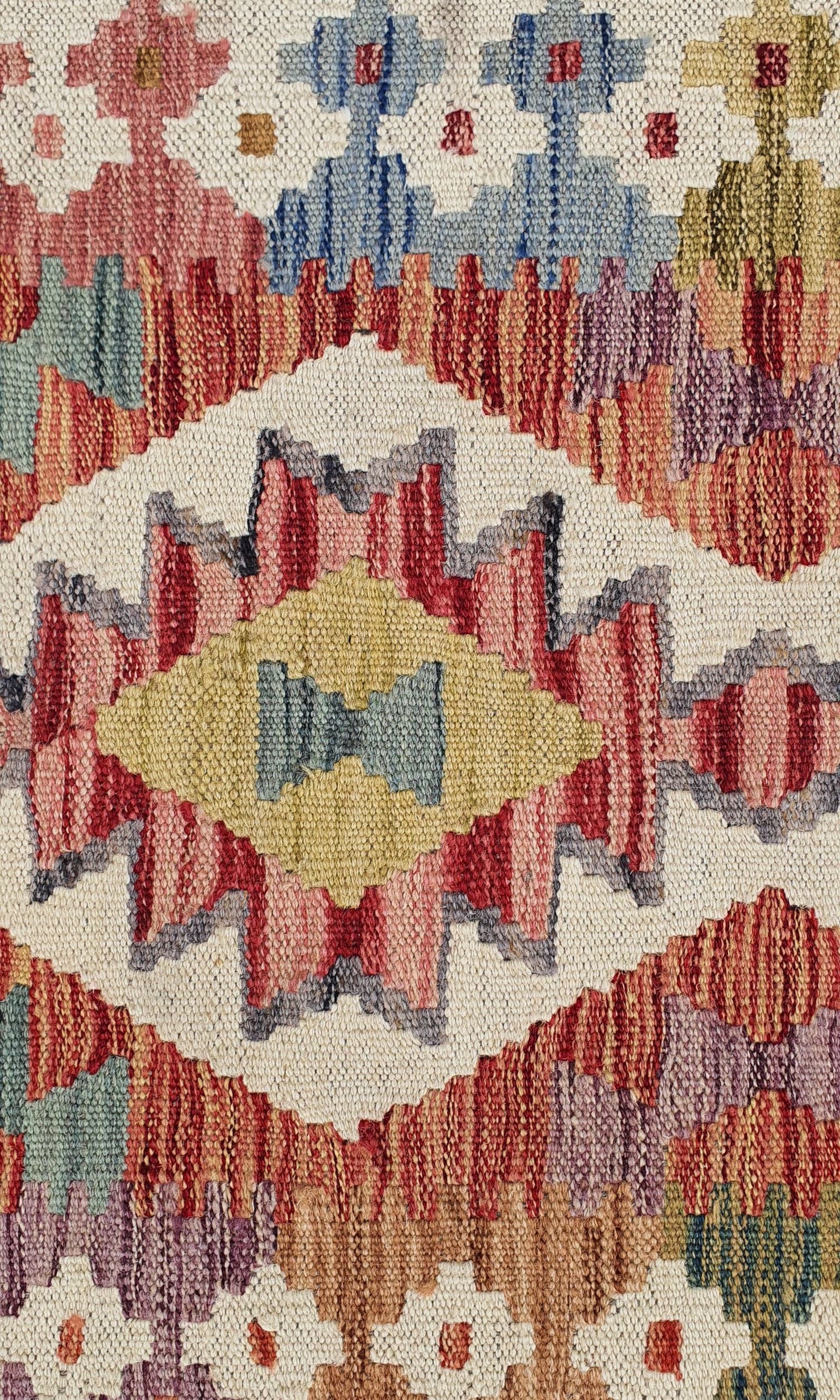 Uzbek Kilim Handwoven Tribal Rug, J80184