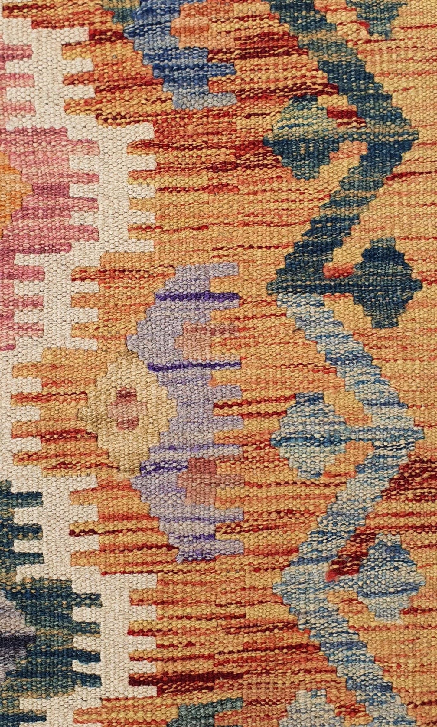 Uzbek Kilim Handwoven Tribal Rug, J80185