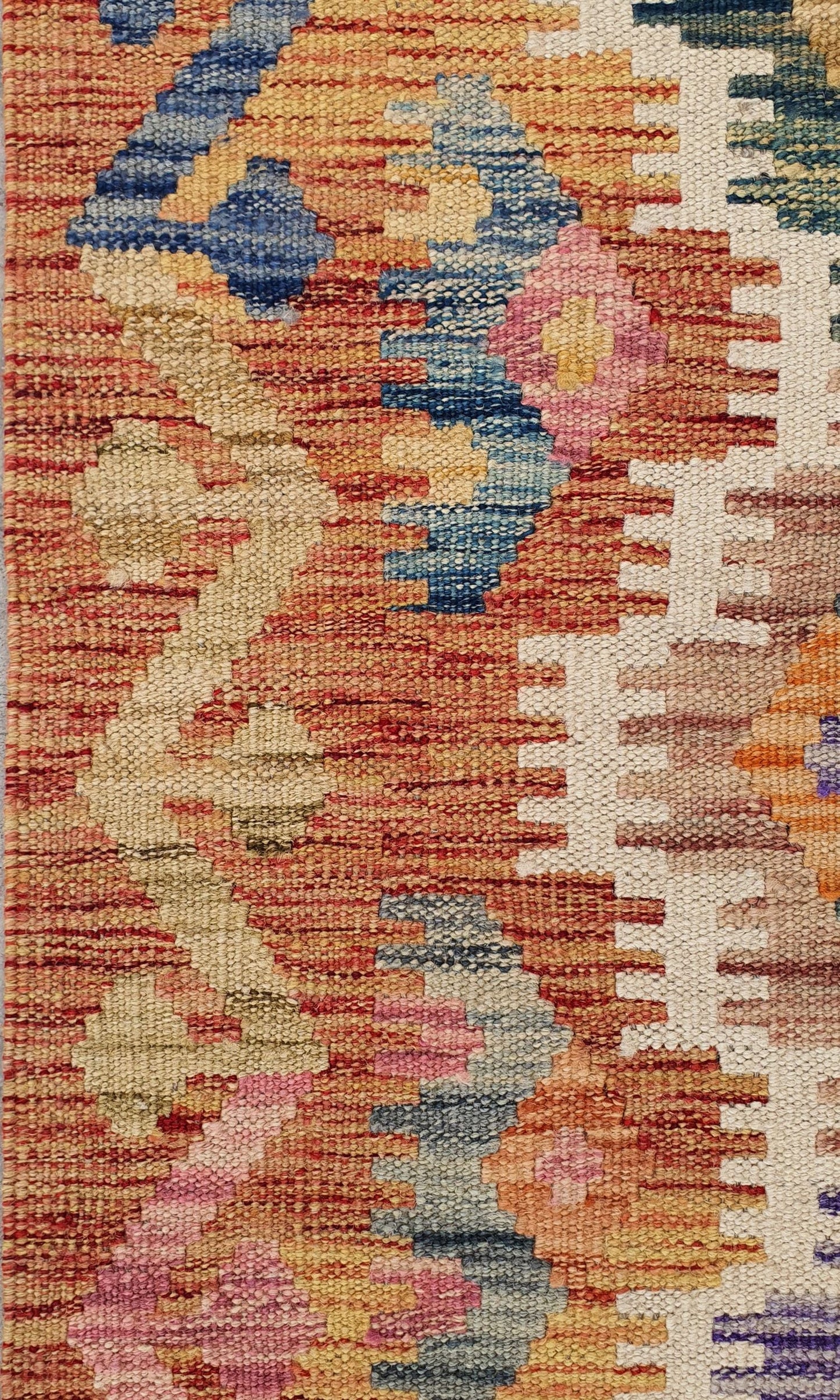 Uzbek Kilim Handwoven Tribal Rug, J80185