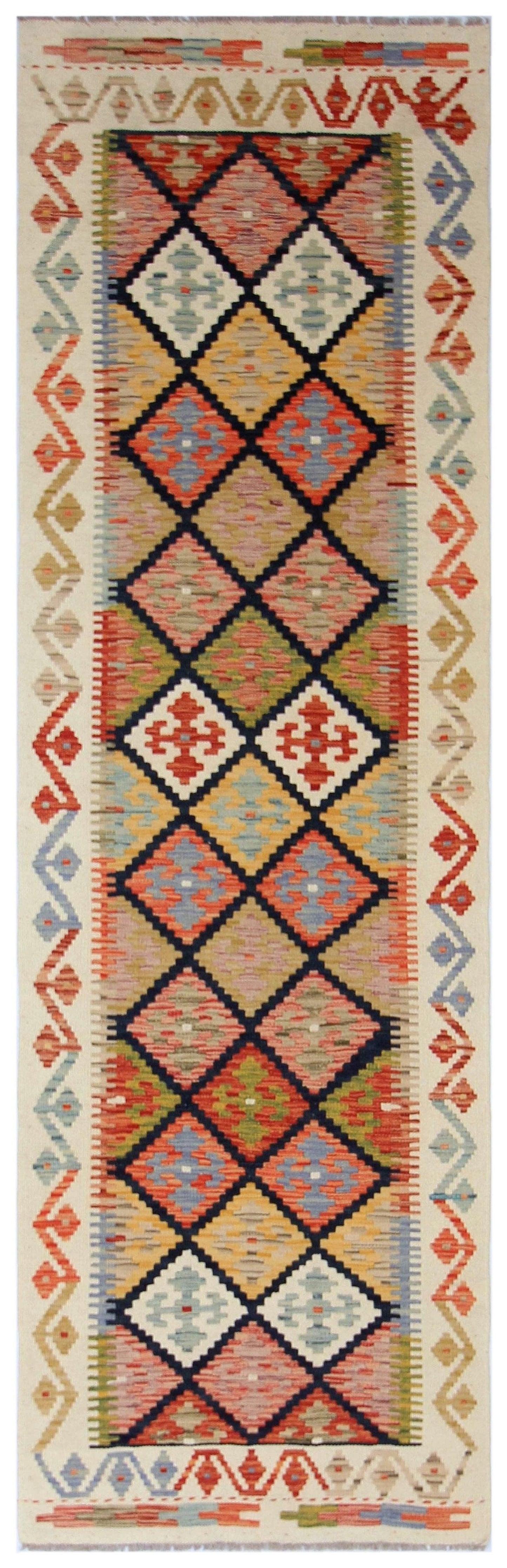 Uzbek Kilim Handwoven Tribal Rug