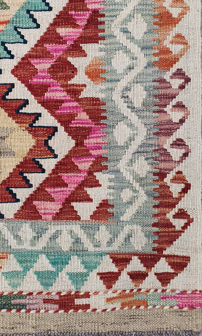 Uzbek Kilim Handwoven Tribal Rug, J80188