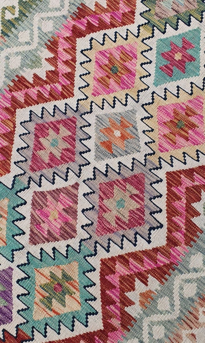 Uzbek Kilim Handwoven Tribal Rug, J80188