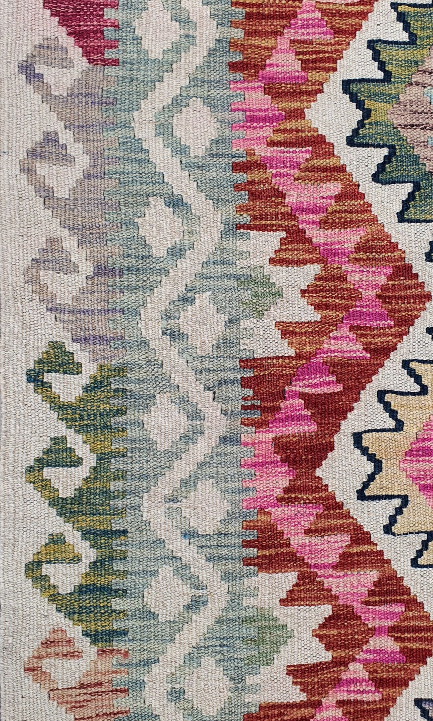 Uzbek Kilim Handwoven Tribal Rug, J80188