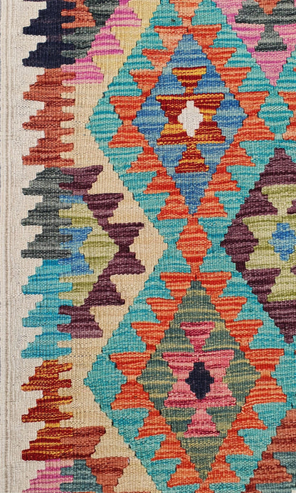 Uzbek Kilim Handwoven Tribal Rug, J80190