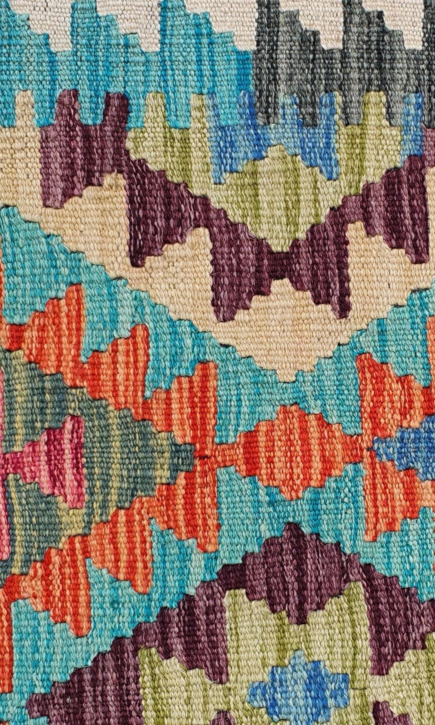 Uzbek Kilim Handwoven Tribal Rug, J80190