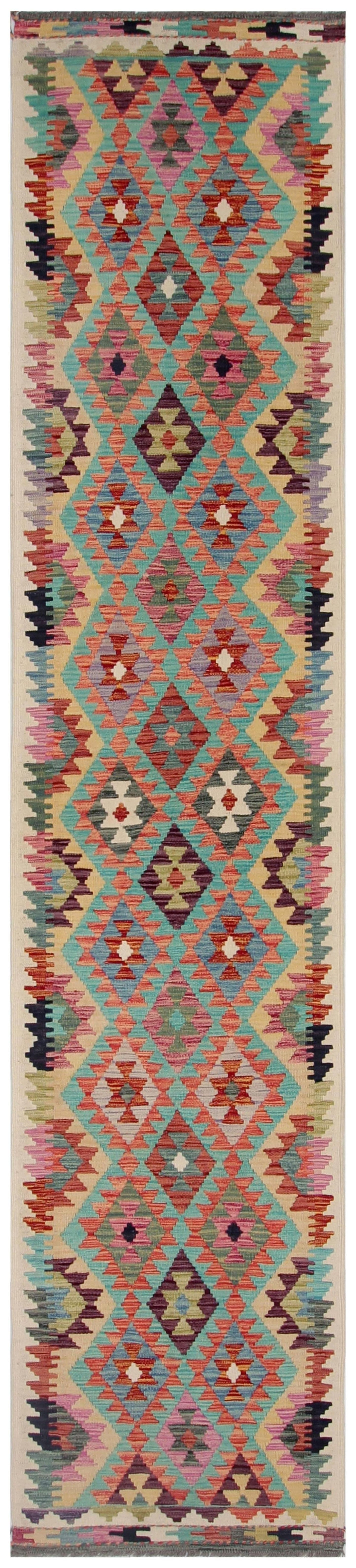 Uzbek Kilim Handwoven Tribal Rug