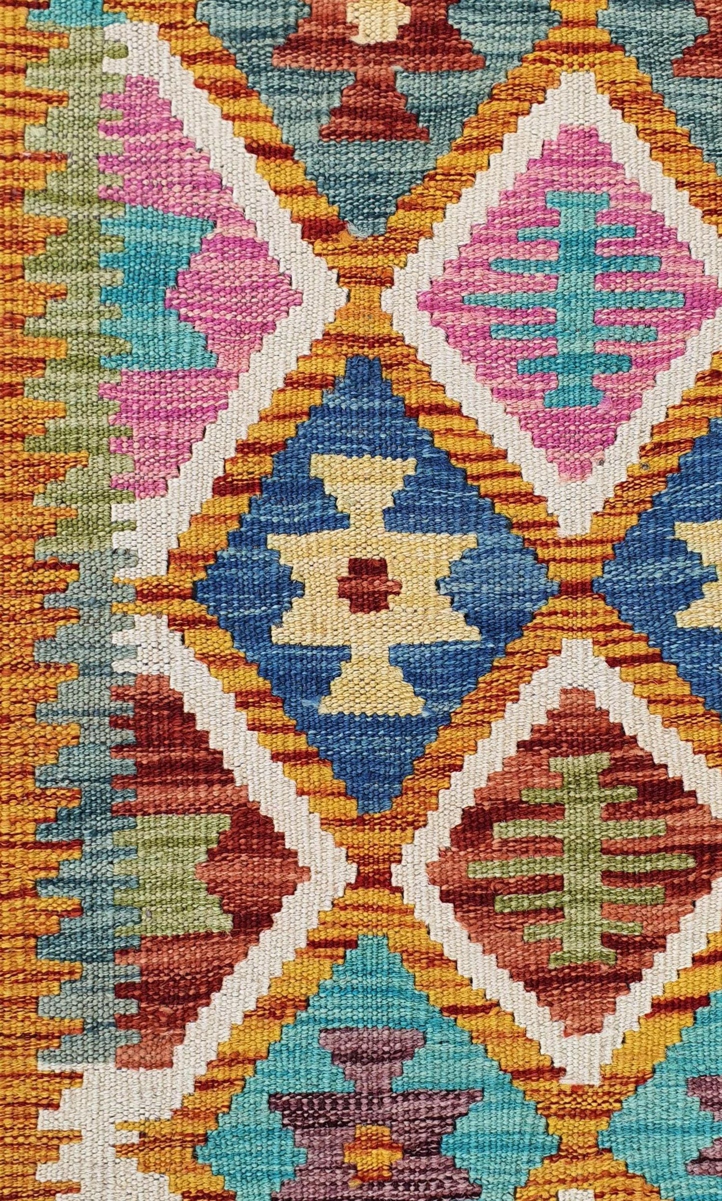 Uzbek Kilim Handwoven Tribal Rug, J80191