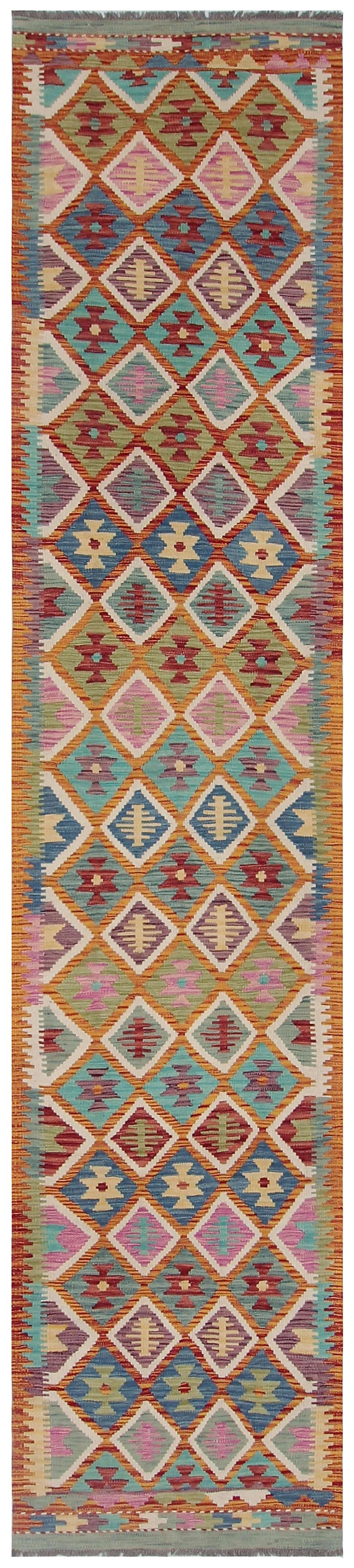 Uzbek Kilim Handwoven Tribal Rug