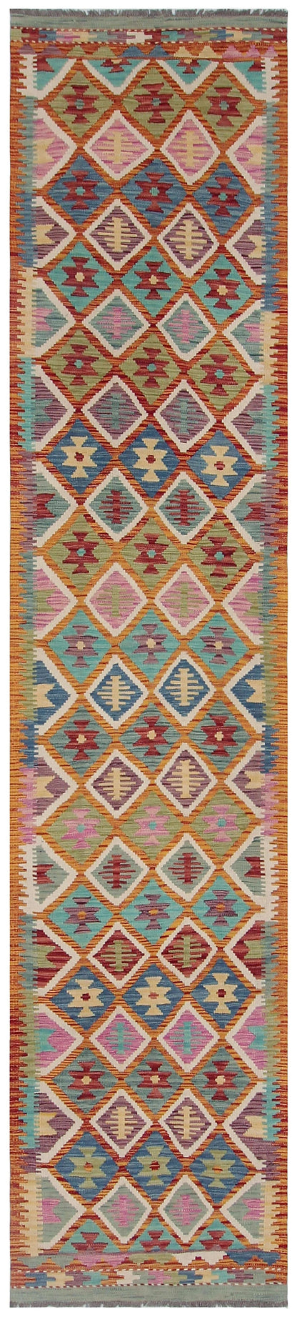 Uzbek Kilim Handwoven Tribal Rug