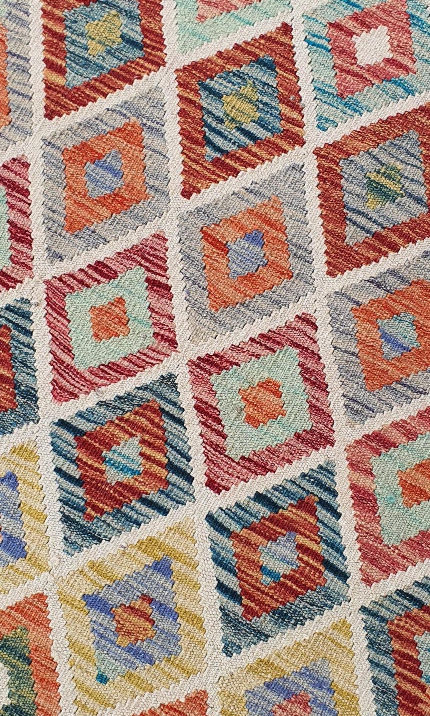 Uzbek Kilim Handwoven Tribal Rug, J80192