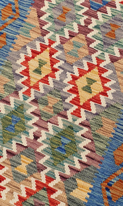 Uzbek Kilim Handwoven Tribal Rug, J80195