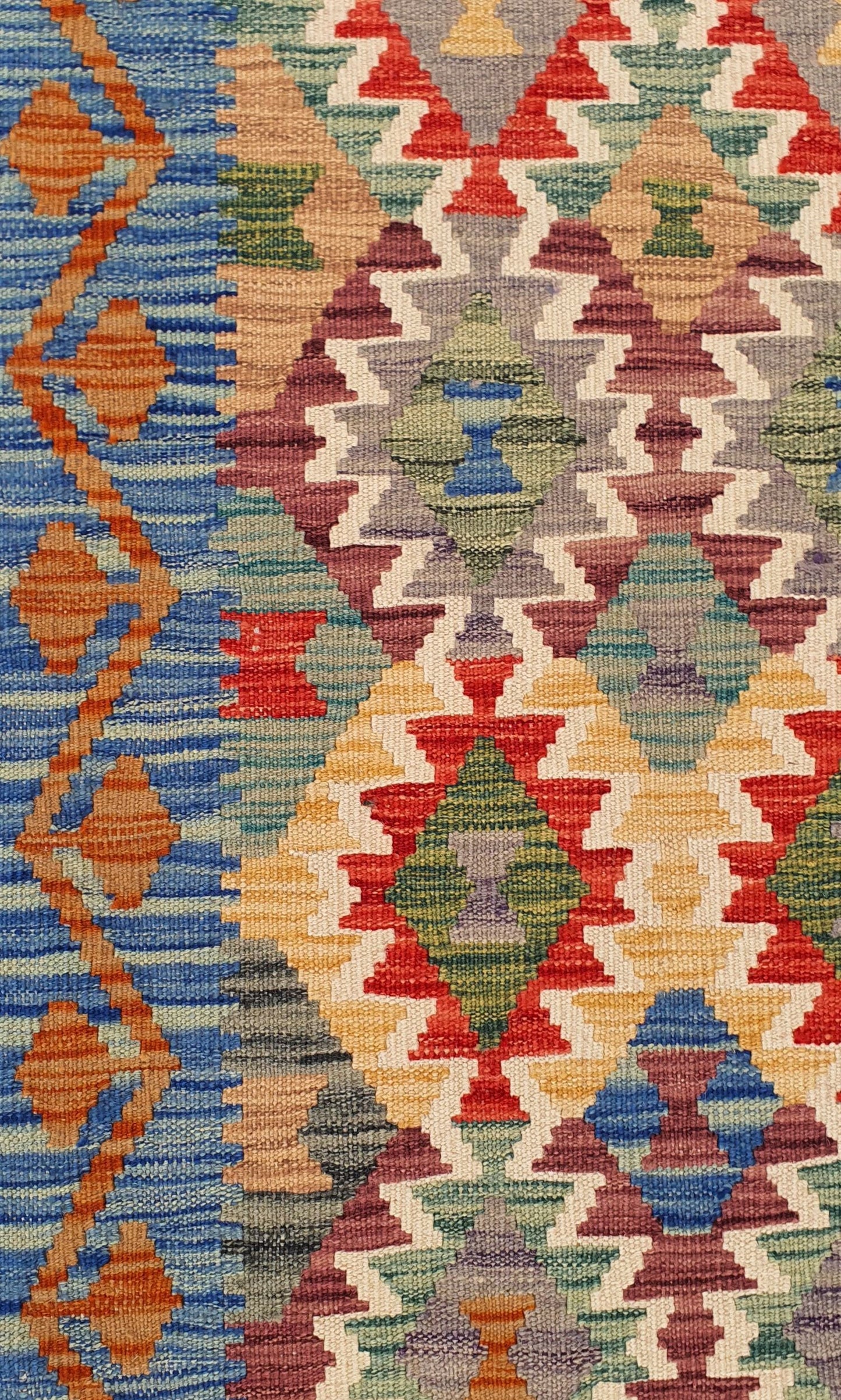 Uzbek Kilim Handwoven Tribal Rug, J80195