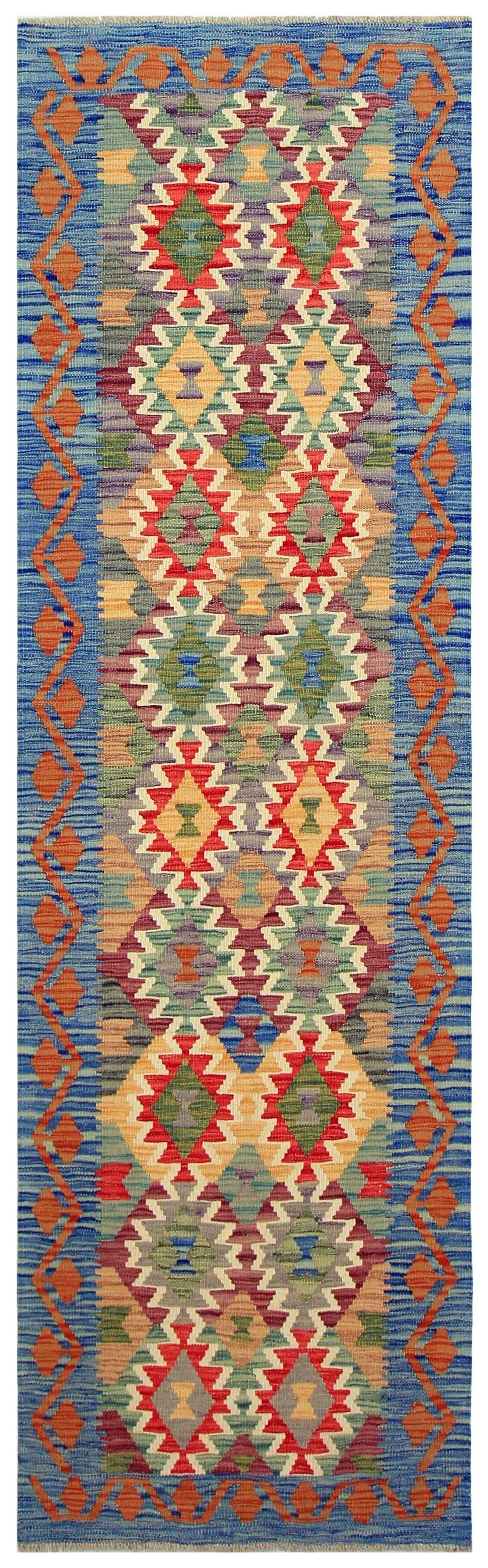 Uzbek Kilim Handwoven Tribal Rug