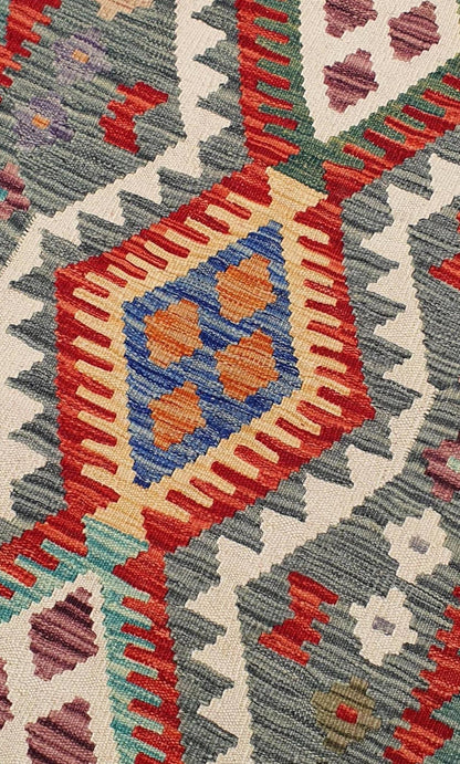 Uzbek Kilim Handwoven Tribal Rug, J80196
